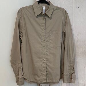 lululemon athletica Women’s Tan Casual Button-Down Shirt